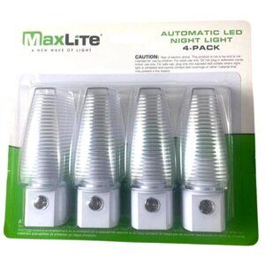 4-Pack Maxlite Automatic LED Night Light Dusk-To-Dawn Sensor Energy-Saving Compa